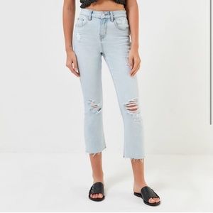 Never worn BDG cropped flare jeans